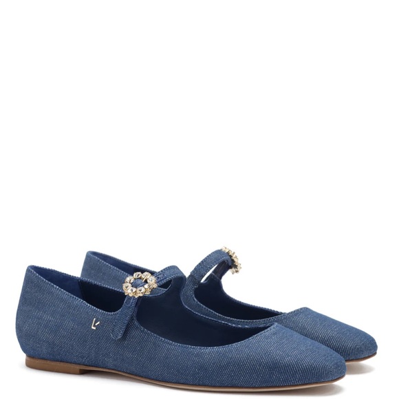 Blair Ballet Flat In Blue Denim 6 - Picture 5 of 7